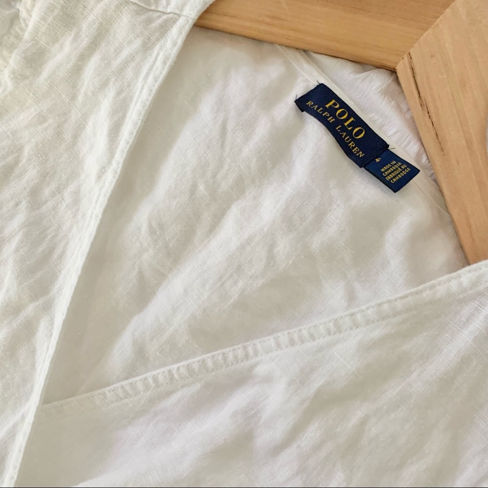 New Ralph Lauren Maxi White Linen Long Dress - Picture 5 of 13